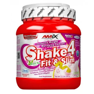 Shake 4 Fit&Slim AMIX 500 g Banan - Spalacze tłuszczu - miniaturka - grafika 1