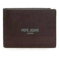 Portfele - Pepe Jeans Głęboki Poziomy Portfel z Portfelem Brązowy 11x8x1 cm Skóra by Joumma Bags, Brązowy brązowy, Talla única, Poziomy portfel z portfelem - miniaturka - grafika 1
