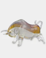 Figurki dekoracyjne - Szklana Figura w Stylu Murano Wściekły Byk - Unikatowa Dekoracja - miniaturka - grafika 1