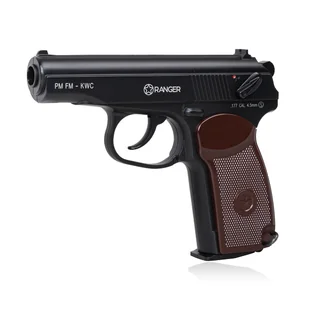 Pistolet wiatrówka RANGER PM FM KWC kal. 4,5 BBs 18 strz. FULL METAL CO2 (AAKCMD441AZB) - Zabawki militarne - miniaturka - grafika 1