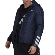 Kurtki i kamizelki sportowe męskie - Kurtka adidas Itavic 3 Stripes Light Hooded Jacket GT1682 - granatowa - Adidas - miniaturka - grafika 1