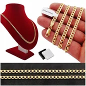 Łańcuszki - ZŁOTY ŁAŃCUSZEK MĘSKI PANCERKA SREBRO 925 + ZŁOTO 585 4,5MM + DARMOWY GRAWER - miniaturka - grafika 1