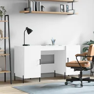 Biurka - vidaXL Biurko, białe, 140x50x75 cm, materiał drewnopochodny - miniaturka - grafika 1