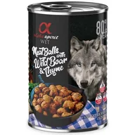 Mokra karma dla psów - Alpha Spirit Mięsne klopsiki z dzikiem i tymiankiem 400g 23251-uniw - miniaturka - grafika 1