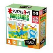 Puzzle - Headu Puzzle 8+1 Dinozaury HEADU - miniaturka - grafika 1