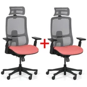 Fotele i krzesła biurowe - Krzesło biurowe JANE 1+1 GRATIS, czerwone - miniaturka - grafika 1