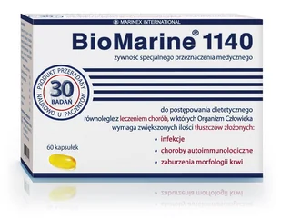 MARINEX BioMarine 1140 (Olej z Wątroby Rekinów Głębinowych) 3 x 60 Kapsułek - Przeziębienie i grypa - miniaturka - grafika 1