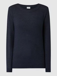 Sweter z dzianiny z okrągłym dekoltem model ‘Viril’ - Swetry damskie - miniaturka - grafika 1