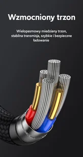 USAMS Kabel U85 2xUSB-C/USB/Micro-USB/ Lightning 6w1 1,2m 100W PD Fast Charge czarny/black SJ645USB01 (US-SJ645) - Kable - miniaturka - grafika 13