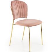 Krzesła - Halmar Krzesło K499 Złoty/Różowy Kuchnia/Jadalnia/Salon Glamour - miniaturka - grafika 1
