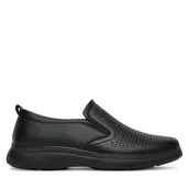 Półbuty męskie - Półbuty Lanetti MSS20518-05 Czarny - miniaturka - grafika 1
