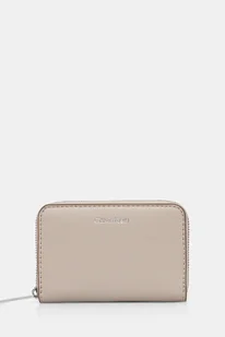 Calvin Klein portfel damski kolor beżowy LV04F1091G - Portfele - miniaturka - grafika 1