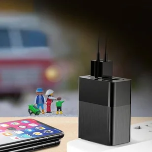 Baseus Duke ładowarka sieciowa zasilacz EU adapter z zestawem końcówek przejściówek 3x USB 3.4A czarny (CCALL-GJ01) - Ładowarki do telefonów - miniaturka - grafika 10