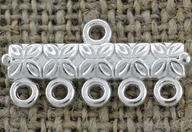 Półfabrykaty do biżuterii - [57188] Łącznik końcówka kolor srebra 25mm 2szt - miniaturka - grafika 1