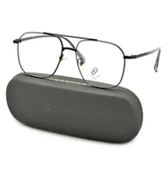 Okulary korekcyjne, oprawki, szkła - Pilotki Czarne druciane okulary zerówki filtr Blue Light do komputera 25108B - miniaturka - grafika 1