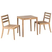 Meble ogrodowe - Beliani zestaw mebli balkonowych CHIOGGIA Certyfikowane drewno akacjowe Jasnobrązowy - miniaturka - grafika 1