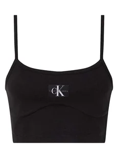 Calvin Klein Top w kolorze czarnym - Koszulki i topy damskie - miniaturka - grafika 1