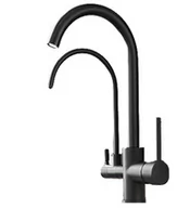 Baterie kuchenne - Bateria kuchenna retro możliwością podłączenia filtra IRIS SREBRNY MAT - czarny - miniaturka - grafika 1