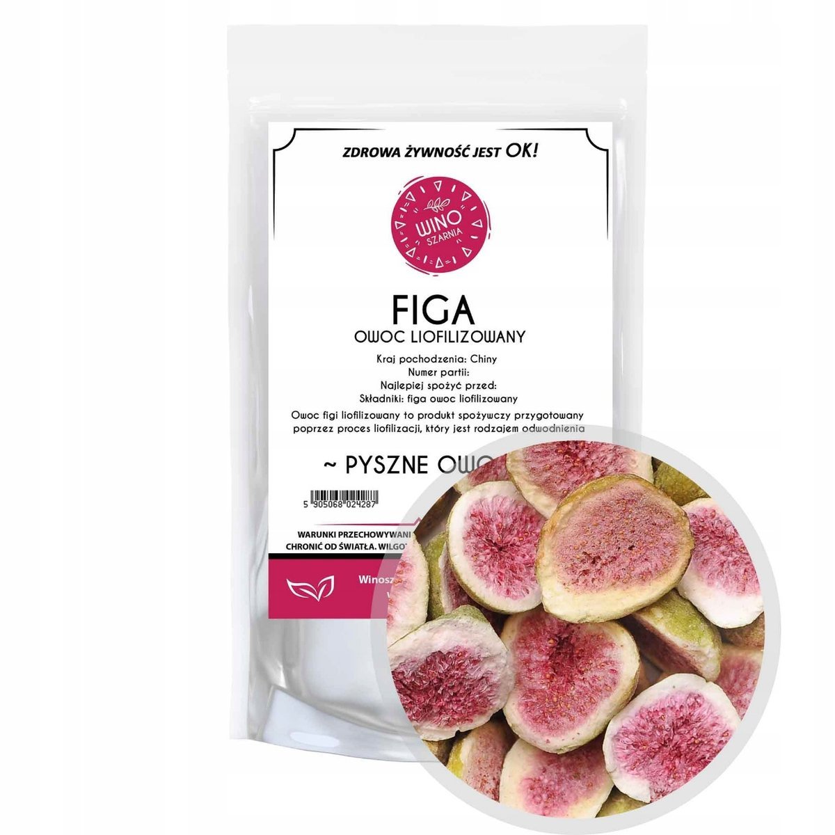 Figa liofilizowana połówka pyszne owoce 500g - owoce liofilizowane