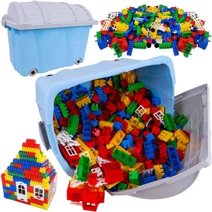 Klocki Konstrukcyjne 500 W Pojemniku Polskie Duże - Klocki - miniaturka - grafika 1