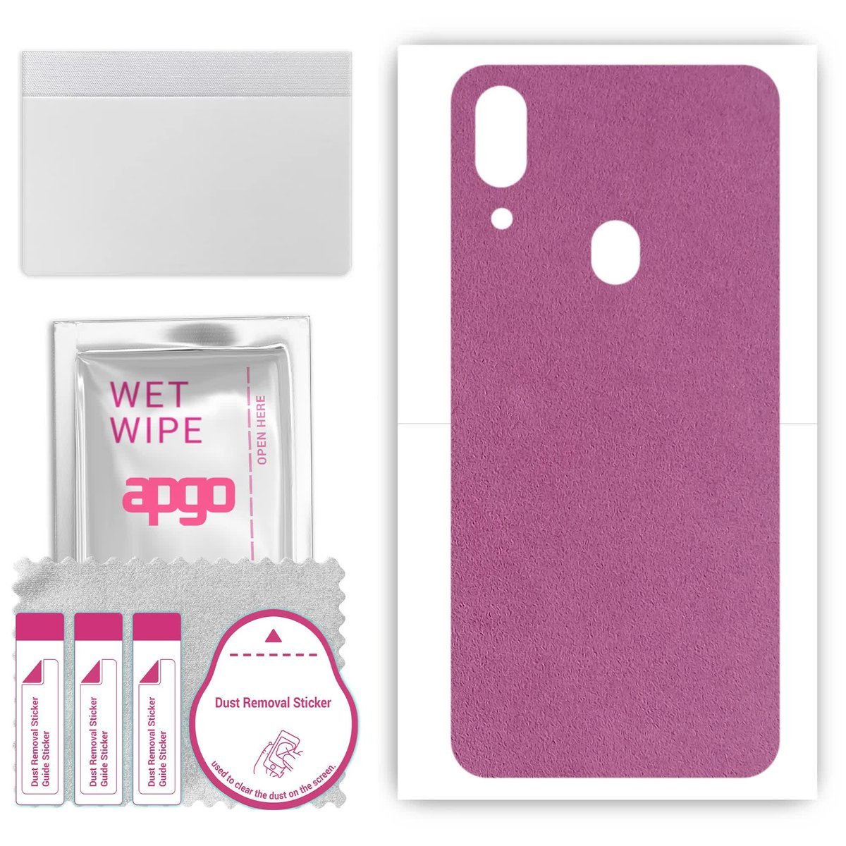 Folia naklejka skórka strukturalna na TYŁ Zamsz do Umidigi A3 - Zamsz Fioletowy - apgo SKINS