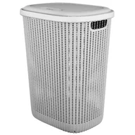 Kosze na bieliznę - Kosz na bieliznę rattan 57 l szary - miniaturka - grafika 1