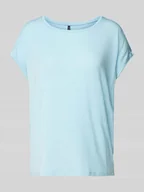 Koszulki i topy damskie - T-shirt o kroju relaxed fit z przyszytym brzegiem model ‘MAVA’ - miniaturka - grafika 1
