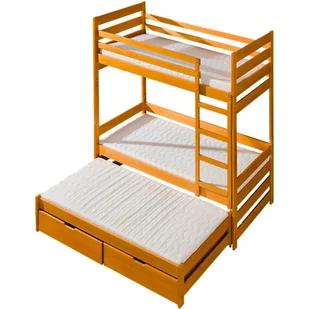 Łóżko Piętrowe Potrójne Filip Dolmar Sosna Barwiona na Antracyt - Łóżka dla dzieci i młodzieży Łóżko Piętrowe Potrójne Filip Dolmar Sosna Barwiona na Antracyt - Łóżka dla dzieci i młodzieży - miniaturka - grafika 1