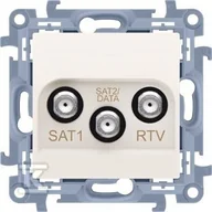 Gniazdka elektryczne - Kontakt Simon KONTAKT_SIMON Gniazdo antenowe RTV-SAT-SAT SIMON 10 Kremowy CASK2F.01/41 - miniaturka - grafika 1