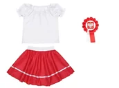 Dresy i komplety dla dziewczynek - ZESTAW NARODOWY BIAŁO-CZERWONY 98-110 3el - miniaturka - grafika 1