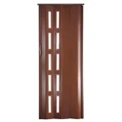 Drzwi wewnętrzne - Drzwi harmonijkowe st5 80 x 201 cm mahoń - miniaturka - grafika 1