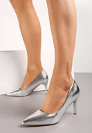 Czółenka - Srebrne Klasyczne Czółenka na Szpilce Jovia - miniaturka - grafika 1