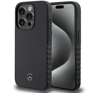 Mercedes etui obudowa pokrowiec do iPhone 15 Pro 6.1" czarny/black hardcase Smooth Leather - Etui i futerały do telefonów - miniaturka - grafika 1