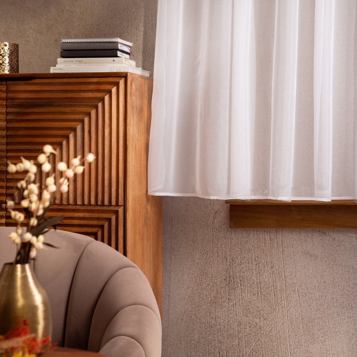 HOMLA Firanka na kółkach B2 ESSENTIALS SWISS VOAL RINGS biała 300x250 cm