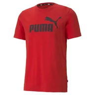 Koszulki sportowe męskie - Męska koszulka z logo Essentials PUMA High Risk Red - miniaturka - grafika 1