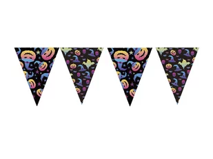 Baner flagi halloweenowy dynie - 300 cm - 1 szt. - Halloween - miniaturka - grafika 1