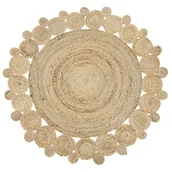 Dywany - Dywan Okrągły Z Juty ⌀ 120 Cm Beżowy Golgen - miniaturka - grafika 1