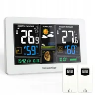 Stacje pogodowe - Zewnętrzna i Wewnętrzna Stacja Pogodowa 2 Czujniki Newentor FJ3378 - miniaturka - grafika 1