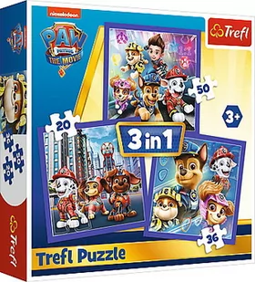 Trefl Puzzle 3w1 Psi Patrol gotowy do akcji - Puzzle - miniaturka - grafika 1