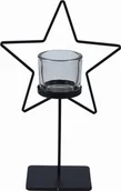 Oświetlenie świąteczne - Świecznik Gwiazda metalowy na jedną świece Tealight 38 cm - miniaturka - grafika 1