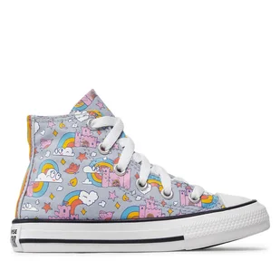 Trampki Converse Chuck Taylor All Star Rainbow Castles 372943C Niebieski - Buty dla dziewczynek - miniaturka - grafika 1