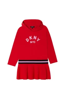 Sukienki - DKNY Sukienka dziecięca kolor czerwony mini prosta - - grafika 1