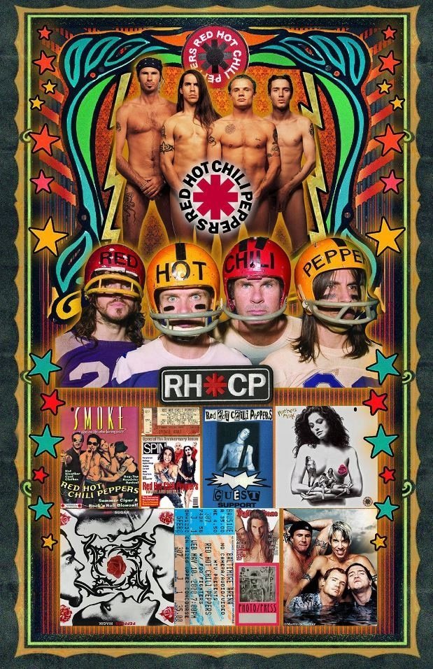 PODKŁADKA POD MYSZ Nadruk 22x18 cm Hard ROCK Red Hot Chili Peppers Prezent