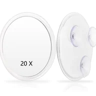Lusterka do makijażu - Białe lusterko powiększające z przyssawką - Lustro do makijażu z przyssawką - Powiększenie 20x - Ø15 cm - do użytku domowego, salonów kosmetycznych - miniaturka - grafika 1