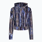 Bluzy damskie - Bluza damska FILA Ceyrat AOP Cropped Hoody blue melting aop - miniaturka - grafika 1