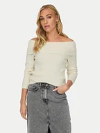 Swetry damskie - ONLY Sweter Katia 15311830 Écru Regular Fit - miniaturka - grafika 1