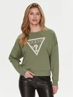 Bluzy damskie - Guess Bluza Pony W4RQ13 KC5H2 Zielony Regular Fit - miniaturka - grafika 1
