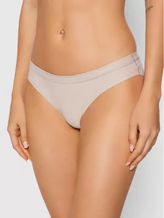 Majtki damskie - Calvin Klein Underwear Figi klasyczne 000QF4845E Beżowy - grafika 1