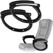 Meble modułowe i akcesoria - Podłokietniki do fotela biuowego, krzesła, Sofotel Porto, czarne para - miniaturka - grafika 1