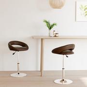 Krzesła - vidaXL Obrotowe krzesła stołowe 2 szt. brązowe sztuczna skóra 335202 - miniaturka - grafika 1
